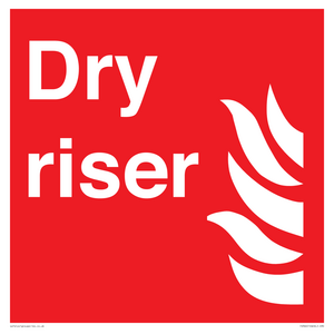 Dry riser sign